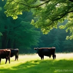 Home 9 아그로포레스트리 시스템의 성공적인 사례 분석 - A serene and productive silvopasture scene on a warm summer day in upstate New York. Healthy, well-f...