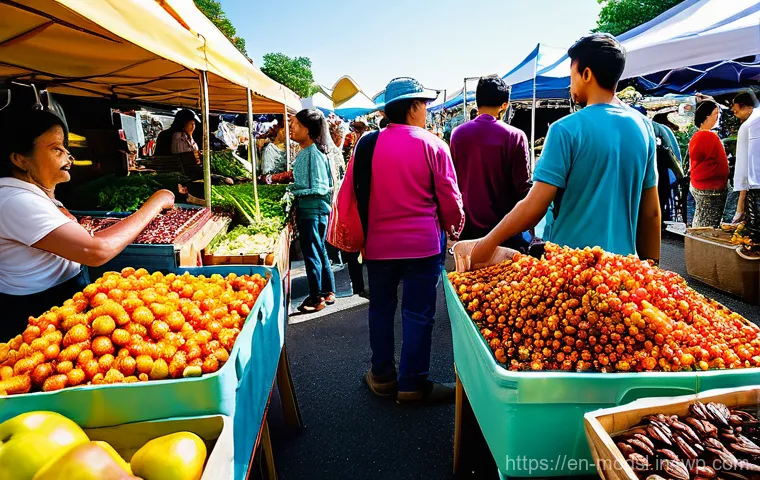 아그로포레스트리 시스템의 성공적인 사례 분석 - A resilient agroforestry farm in a sun-drenched region, showcasing smart water management during a d...