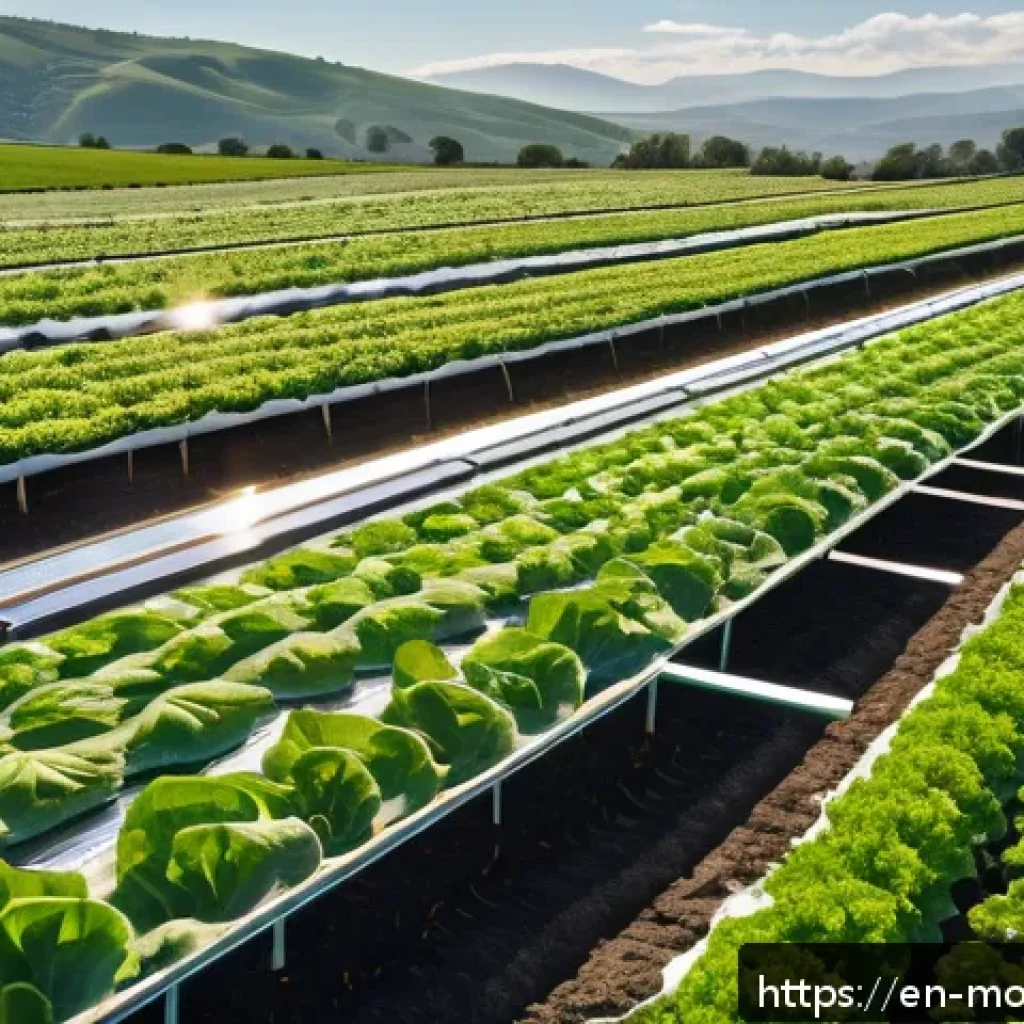 아그로포레스트리와 태양광 발전의 통합 - A modern agro-solar farm scene during golden hour, featuring elevated solar panels mounted on sturdy...